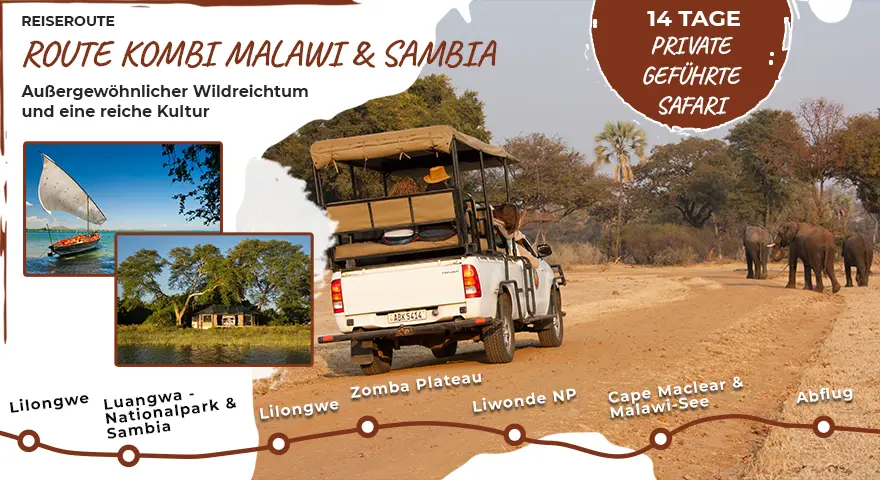 Sambia-Private-Geführte-Safaris-Route-Kombi-Malawi-und-Sambia